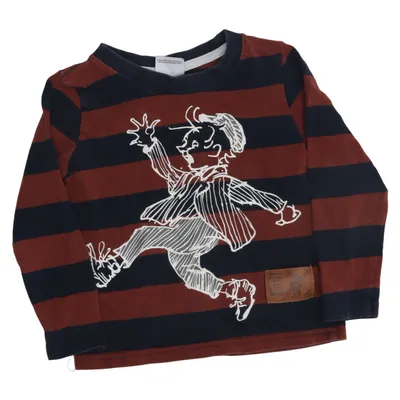 Long sleeve T-shirt (Blue, Brown) from Emil i Lönneberga Cotton, Elastane