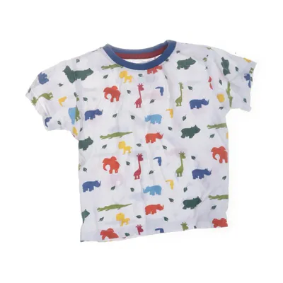 T-shirt (White, Multicolored) from Crafted