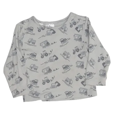 Långärmad t-shirt (Grå, Flerfärgad) från BPC Bonprix Collection Bomull, Elastan