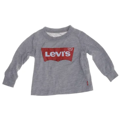 Långärmad t-shirt (Grå, Röd) från Levi Strauss & Co Bomull, Polyester