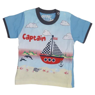 T-shirt (Bleu, Multicolore) de Otto Coton