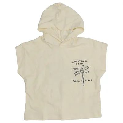 Kurzärmeliger Hoodie (Gelb) von Zara Baumwolle