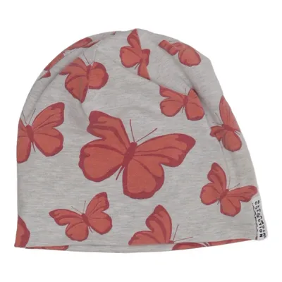 Beanie (Gray, Red) from Geggamoja Cotton, Elastane, Polyester