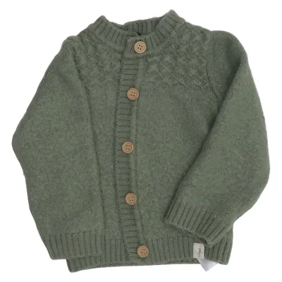 Cardigan (Groen) van Little Jalo Wol