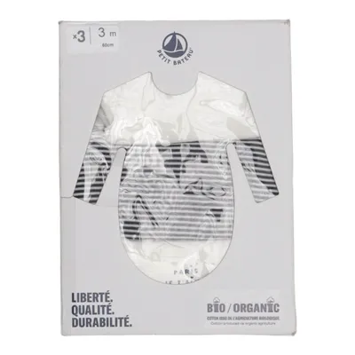 Body (White, Blue) from Petit Bateau Cotton