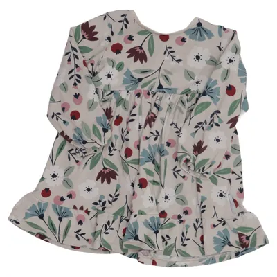 Dress (Beige, Multicolored) from Polarn O. Pyret Elastane, Organic cotton