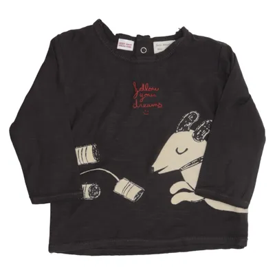Långärmad t-shirt (Grå) från Zara BabyBoy Bomull