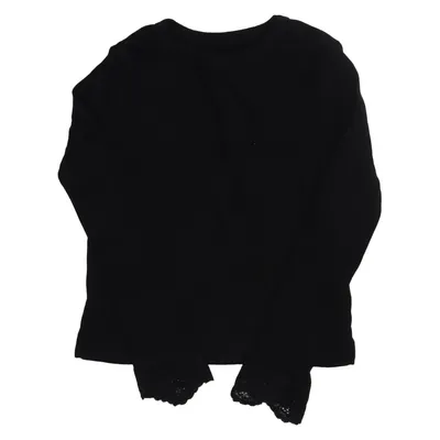 T-shirt à manches longues (Noir) de Creamie Coton, Élasthane, Modal