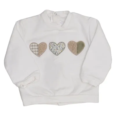Sweatshirt (White) from Mayoral Newborn Cotton, Elastane, Polyester