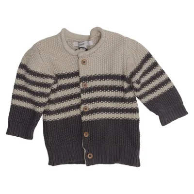 Strickjacke (Beige, Grau) von MyWear Baby Bio-Baumwolle