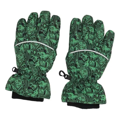 Handskar (Grön, Svart, Flerfärgad) från Minecraft Akryl, Elastan, Polyester, Polyuretan