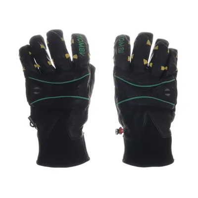Motorcycle gloves (Black) from Kombi Polyester, Leather