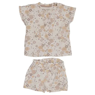 Sæt (Beige, Brun, Gul) fra Noppies Elastan, Økologisk bomuld