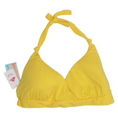 Haut de bikini (Jaune) de Lycra Élasthane, Polyamide, Polyester