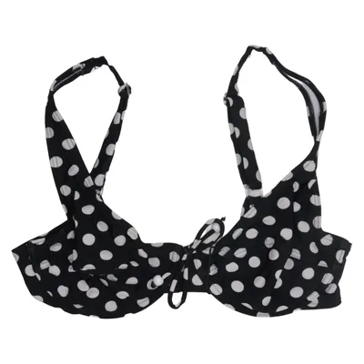 Haut de bikini (Noir, Blanc) de Ellos Élasthane, Polyamide