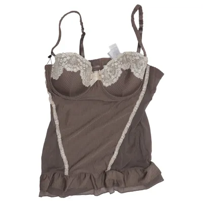 Bustier (Brown) from Flame Elastane, Polyamide, Polyester