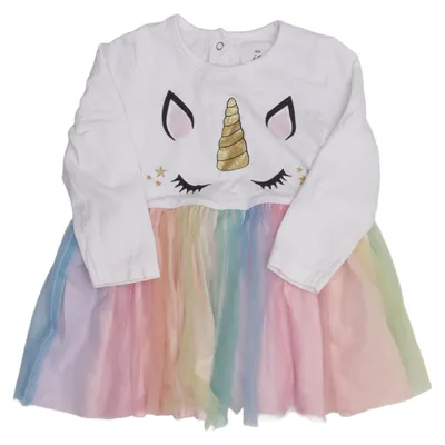 Robe (Blanc, Multicolore) de ICA I Love Eco Coton, Élasthane
