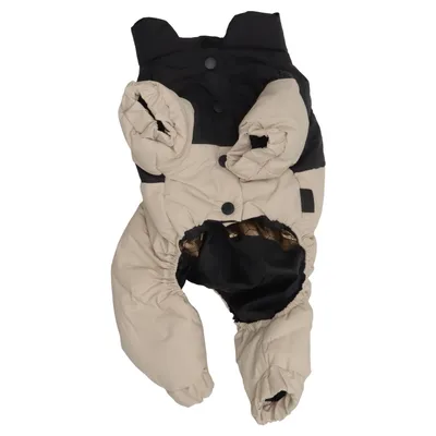 Dog coat (Beige, Black) from Fashion Sport Polyester