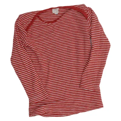 Långärmad t-shirt (Röd, Vit) från Cosilana Silke, Ull