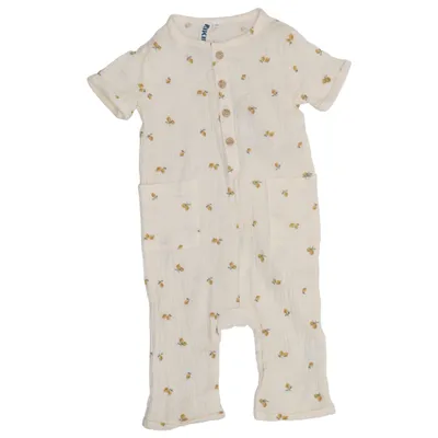 Barboteuse (Blanc, Jaune) de Rikiki Coton