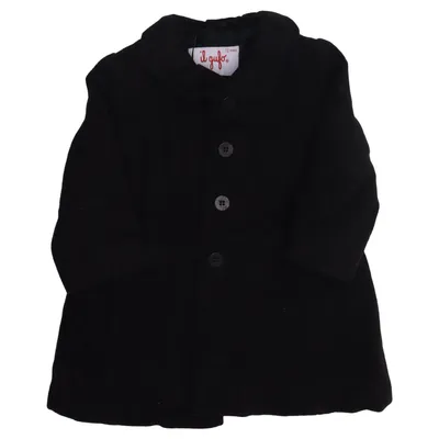 Coat (Black) from Il Gufo Cashmere, Cotton, Polyamide, Viscose, Wool