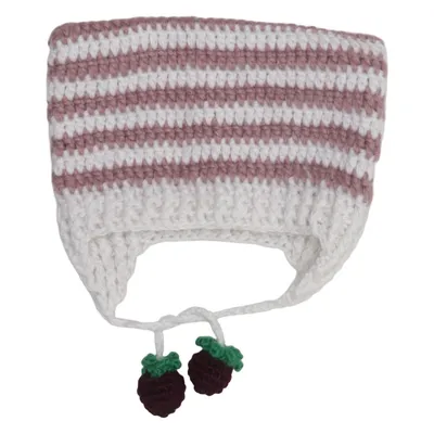 Bonnet (Blanc, Rose) de Handmade