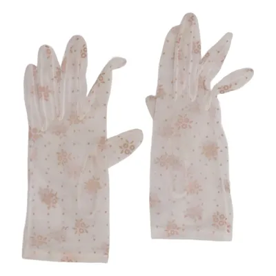 Opera gloves (White, Multicolored)