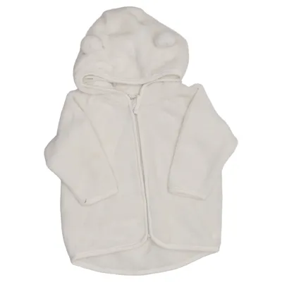 Fleece jas (Wit) van Lindex Newborn Katoen, Polyester