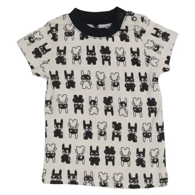 T-shirt (White, Black) from Baby by Ellos Cotton