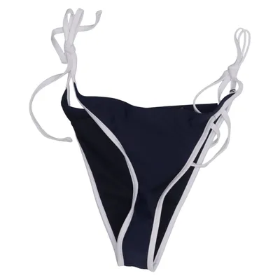 Bikiniunterteil (Blau, Weiß) von Frank Dandy Elasthan, Recyceltes Polyester