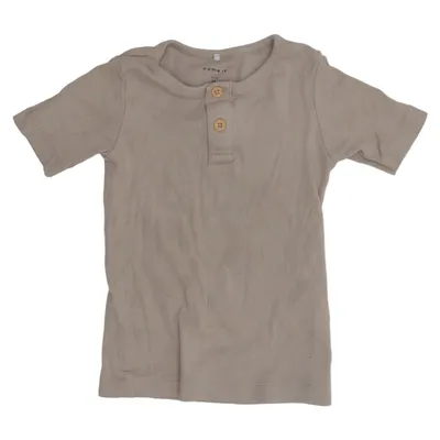 Henley shirt (Beige) van Name It Elastaan, Modal, Organisch katoen