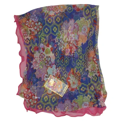 Cache-col (Bleu, Multicolore) de TMH Lisa Polyester, Soie