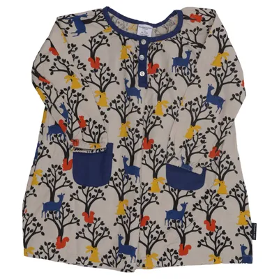 Dress (Beige, Multicolored) from Polarn O. Pyret Cotton