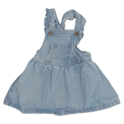 Dungaree dress (Blue) from Hema Cotton
