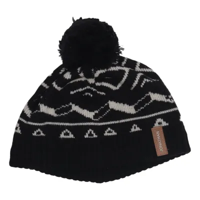 Bonnet à pompon (Noir, Blanc) de Jonathan Laine de mouton, Polyester