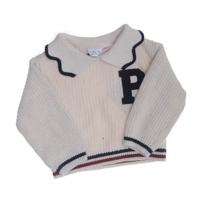 Tröja (Vit, Flerfärgad) från Zara Akryl, Bomull