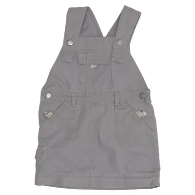 Hängselklänning (Grå) från Marca Bomull