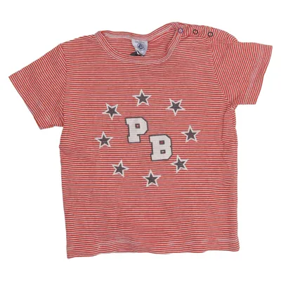 T-shirt (Rouge, Blanc) de Petit Bateau Coton
