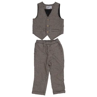 Sæt (Brun, Hvid) fra D.M.D by Denim Day Polyester, Viscose