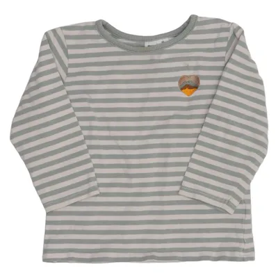 Langærmet t-shirt (Grøn, Hvid) fra Rikiki Bomuld, Elastan