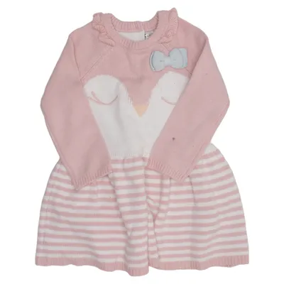 Robe (Rose, Blanc) de Max Studio Acrylique, Coton