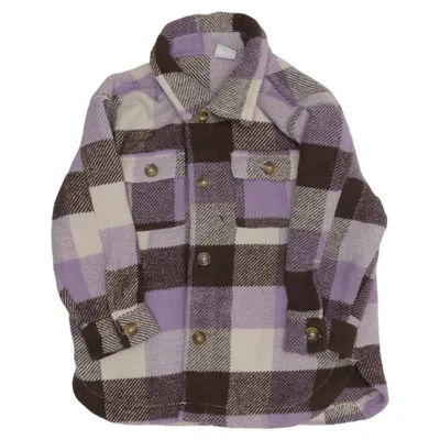 Skjortejakke (Lilla, Brun, Beige) fra Lindex Kids Polyester
