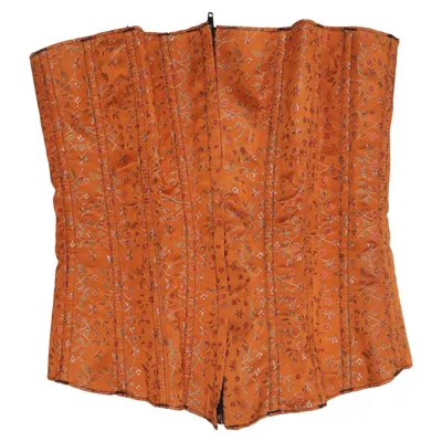 Corset (Orange, Noir) de Tesa Polyester, Viscose