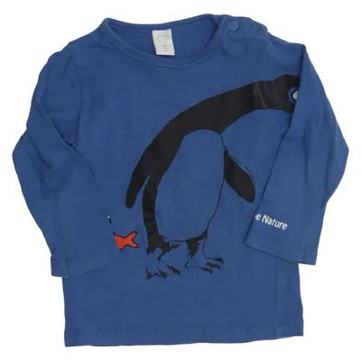 Langærmet t-shirt (Blå) fra Parvel Økologisk bomuld