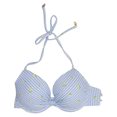 Bikini top (Blauw, Wit, Geel) van Censored Elastaan, Polyamide, Polyester