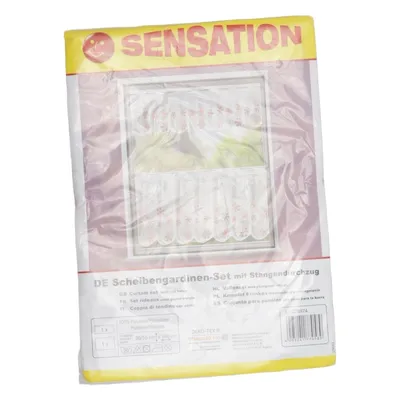Cantonnière (Blanc, Rose) de Sensation Polyester