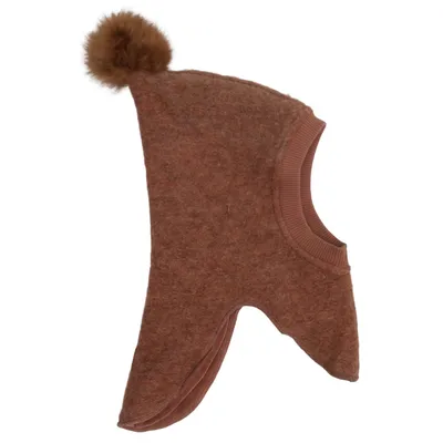 Cagoule (Marron) de Huttelihut Laine d'alpaga, Coton, Polyester