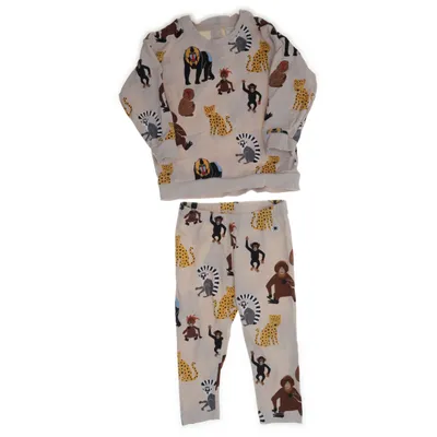Pyjamas (Beige, Flerfärgad) från Lindex Baby Bomull, Elastan