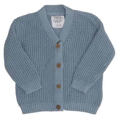 Cardigan (Bleu) de Fred & Flo Coton