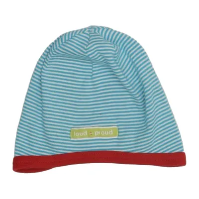 Beanie (Blauw, Wit) van Loud + Proud Organisch katoen